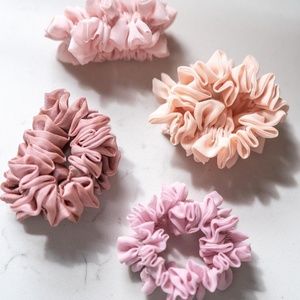 4 Pink Scrunchies Bundle